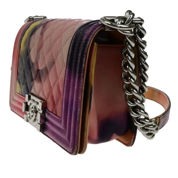 CHANEL Boy CC Logo Flower Power Chain Shoulder Bag Leather Pink SHW 342RK970 - Picture 12 of 16